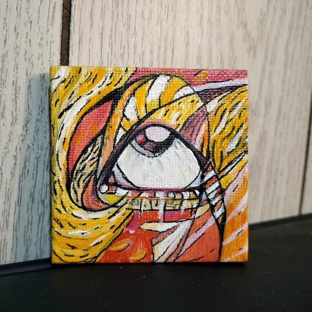 Orange and Yellow Eye Painting (Untitled Eye #2)